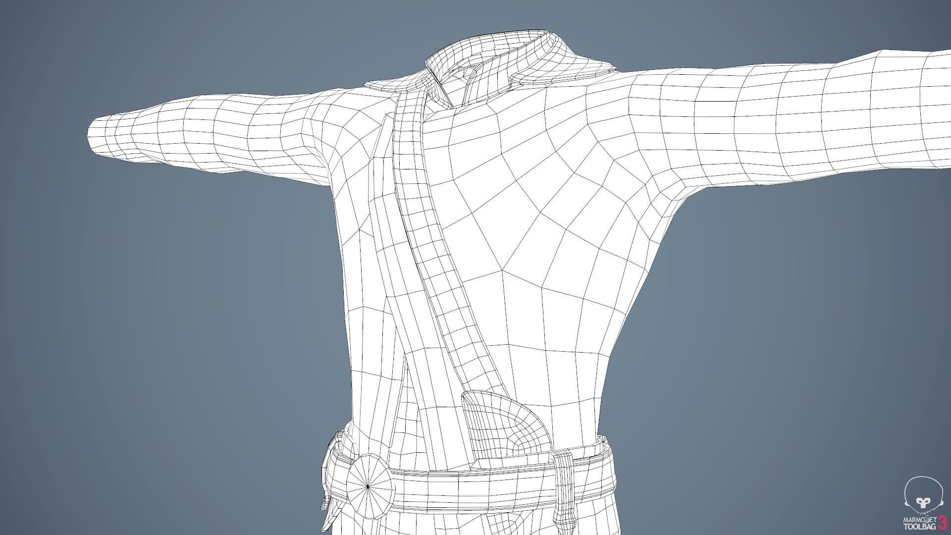 Male Post Apocalyptic Outfit Low-poly 3D model_62