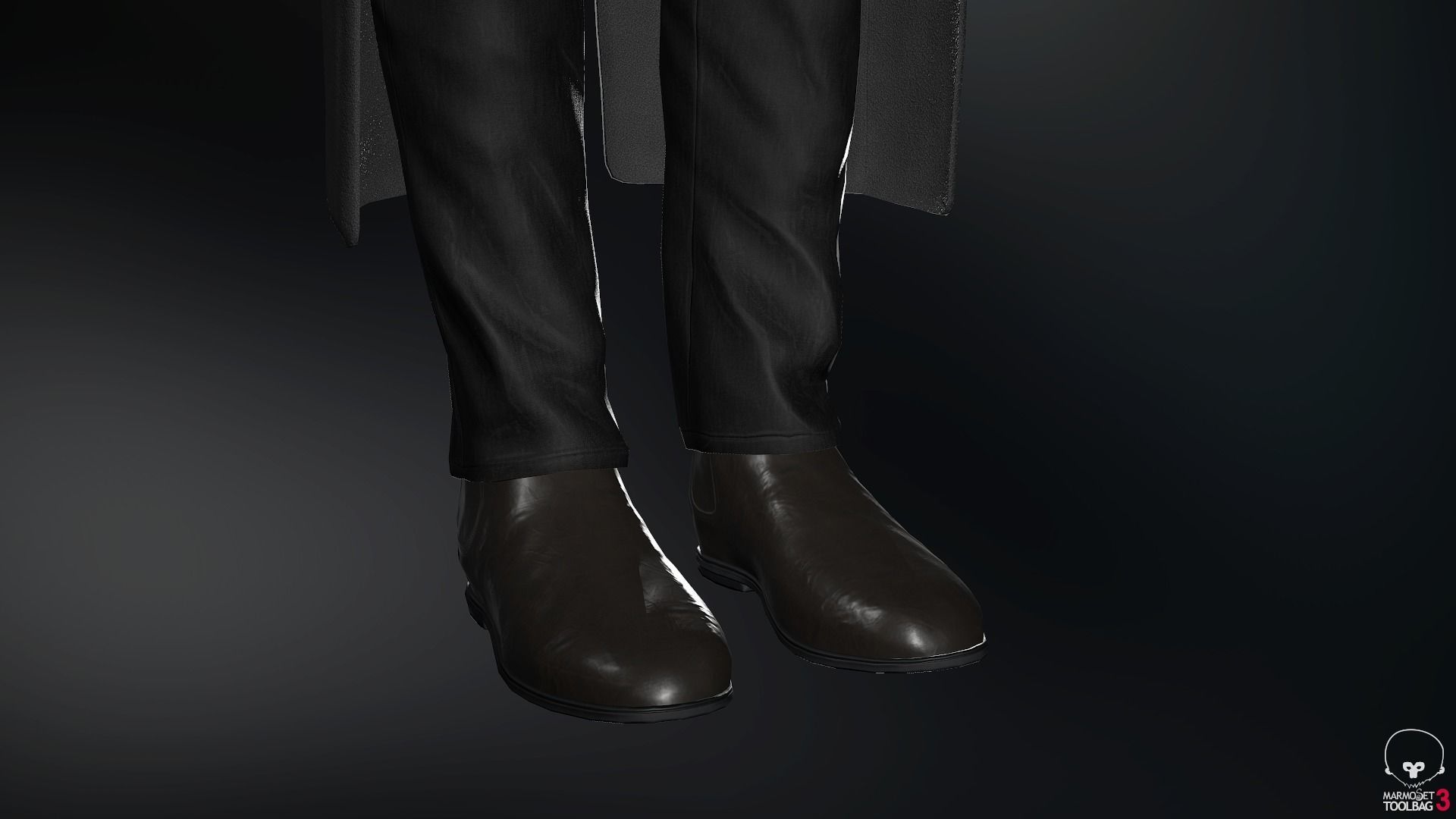 Male Post Apocalyptic Outfit Low-poly 3D model_37