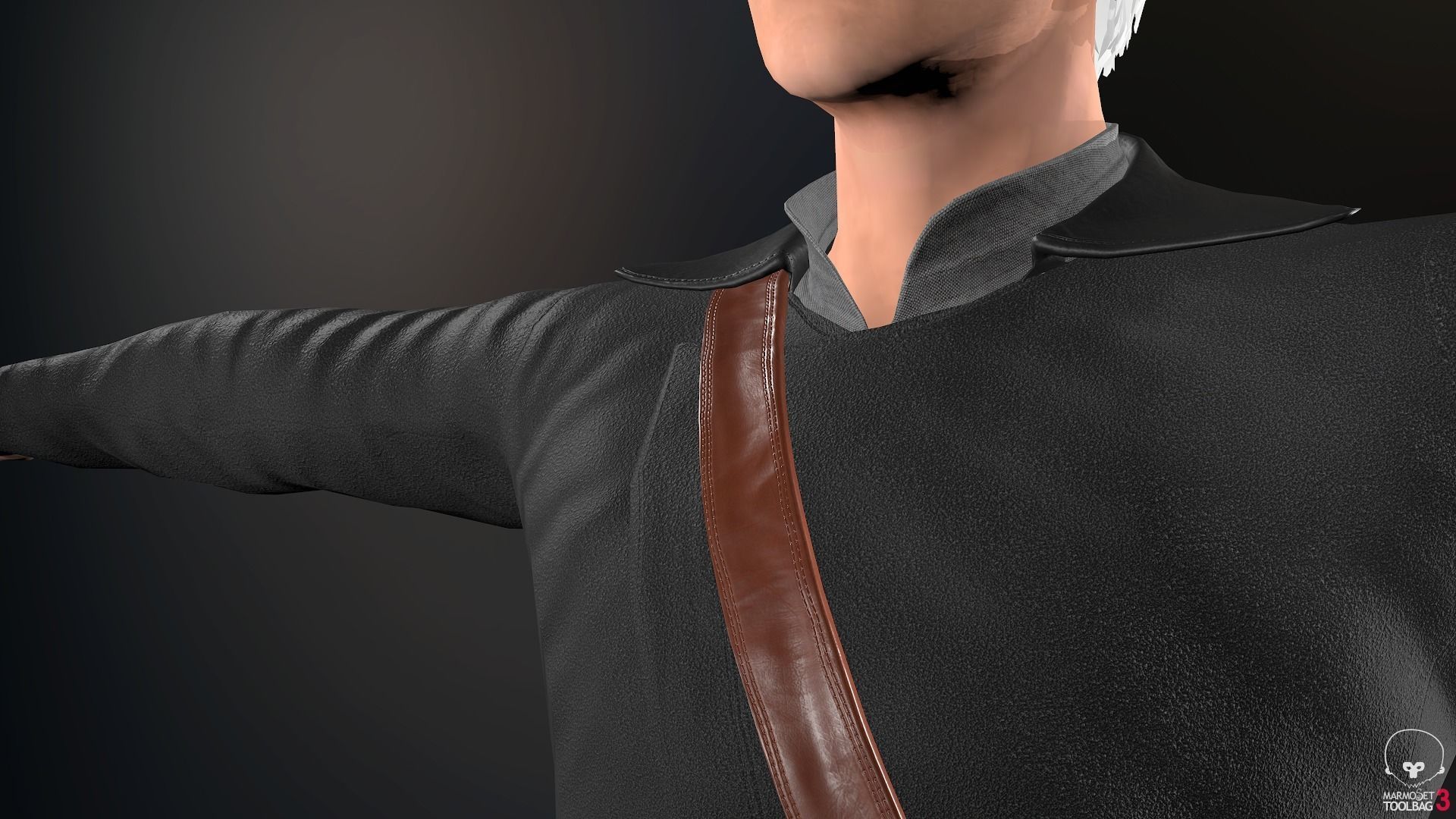 Male Post Apocalyptic Outfit Low-poly 3D model_16