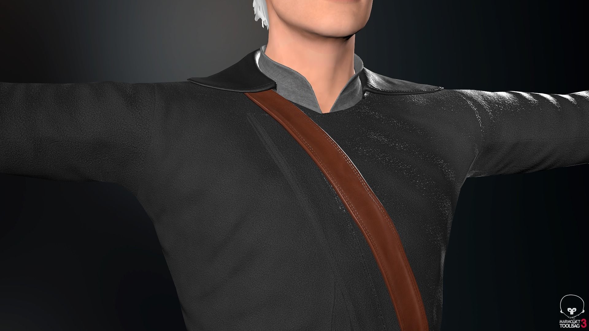 Male Post Apocalyptic Outfit Low-poly 3D model_15