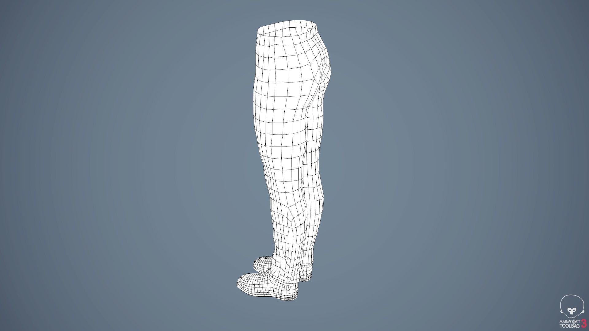 Male Post Apocalyptic Outfit Low-poly 3D model_70