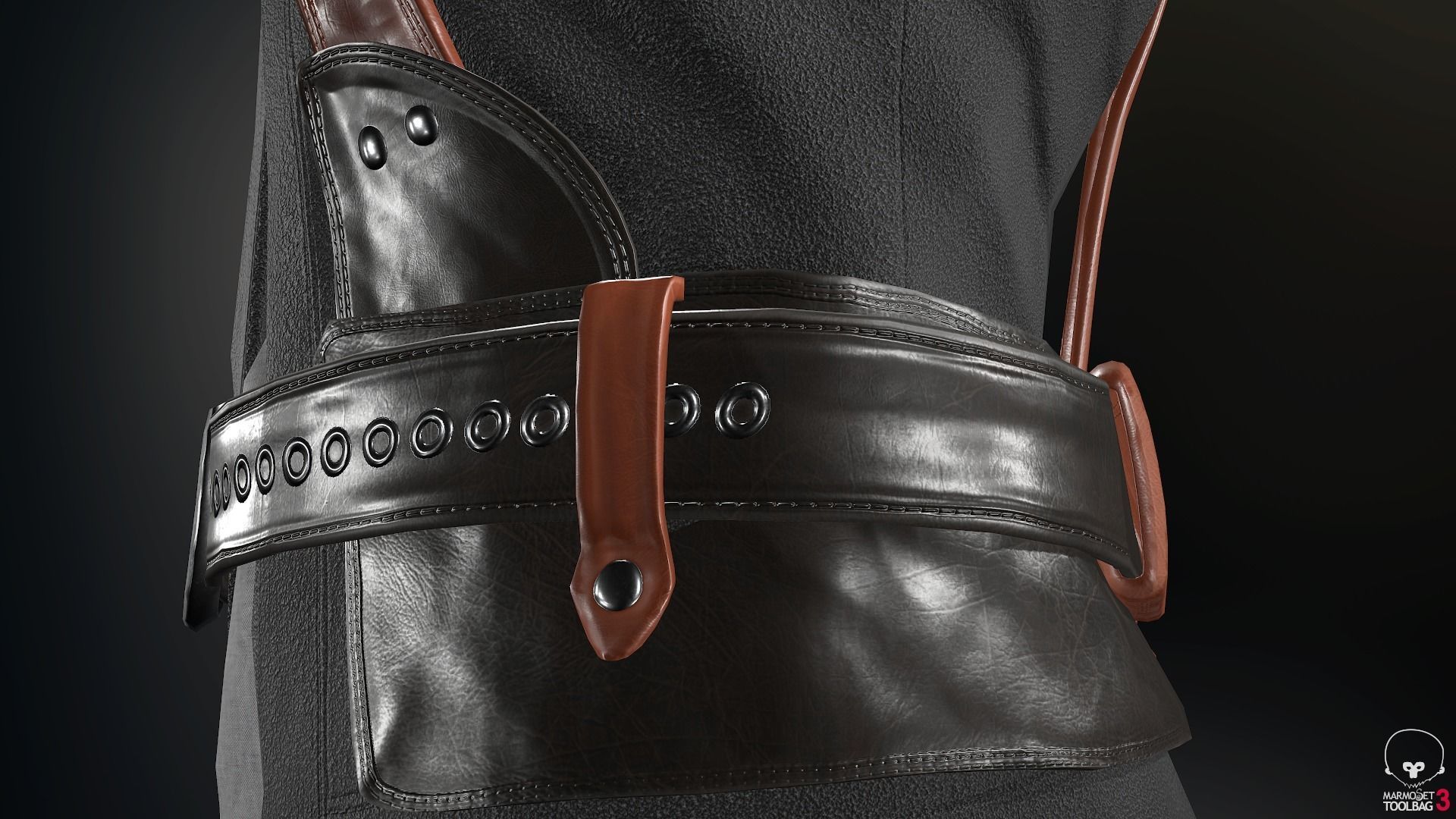 Male Post Apocalyptic Outfit Low-poly 3D model_22