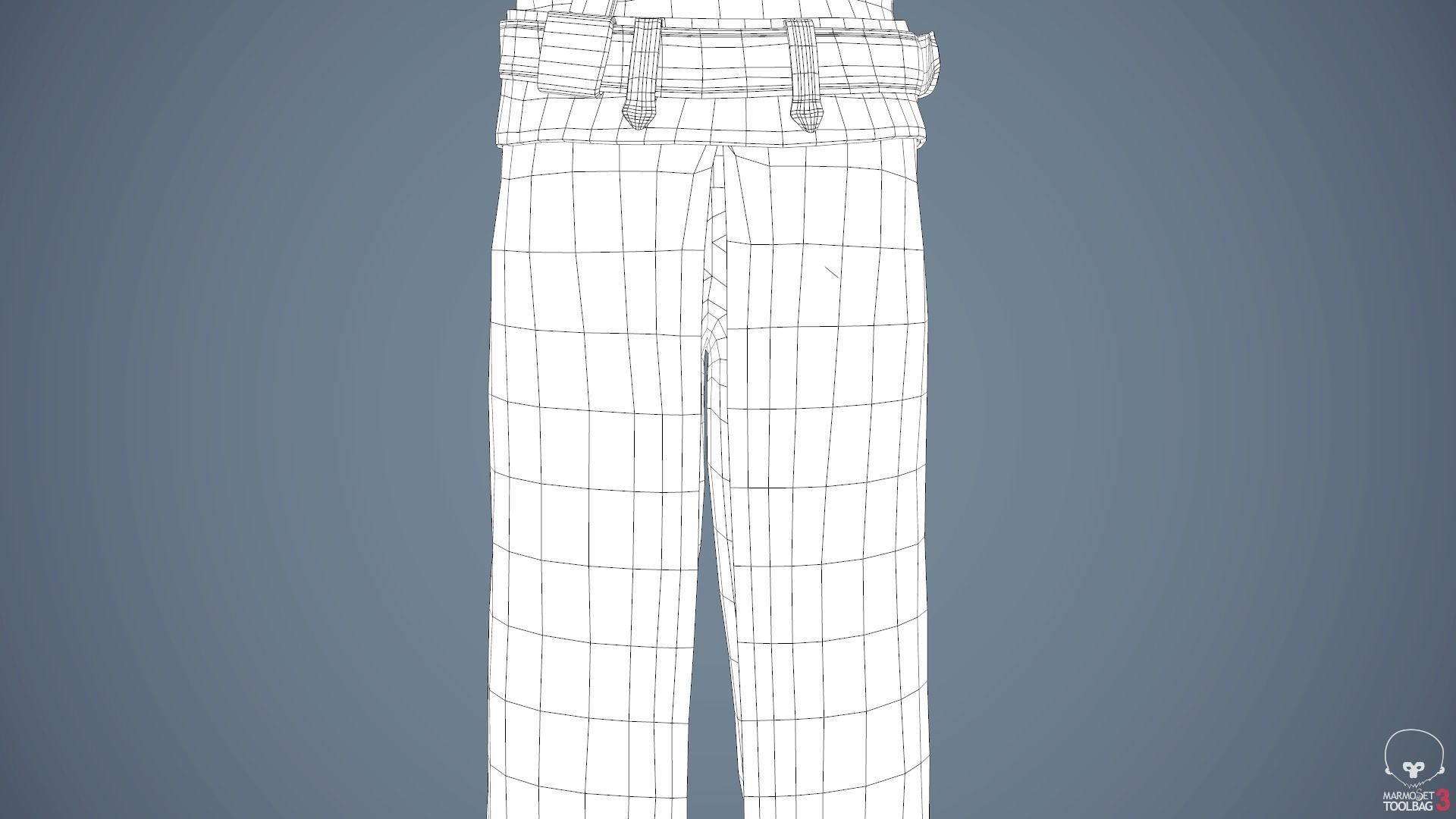 Male Post Apocalyptic Outfit Low-poly 3D model_67