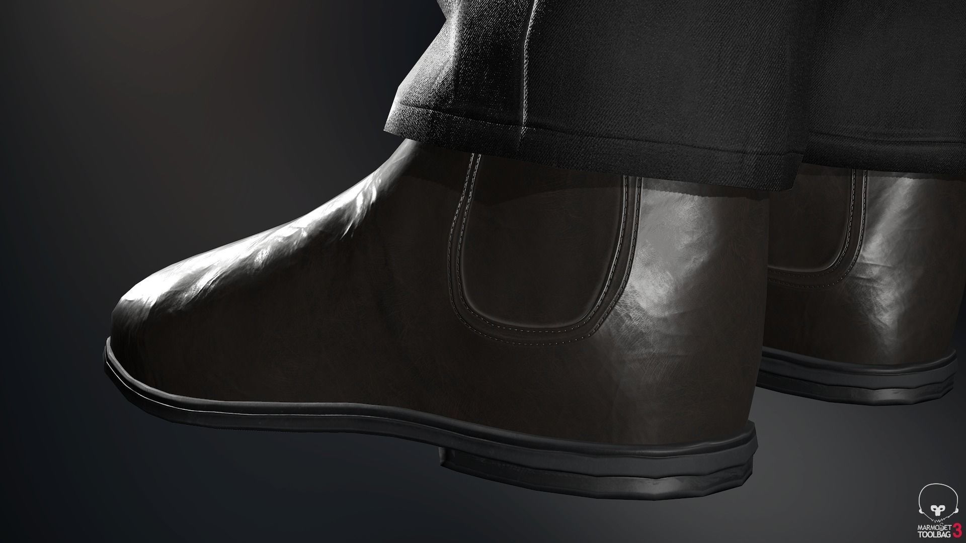 Male Post Apocalyptic Outfit Low-poly 3D model_40