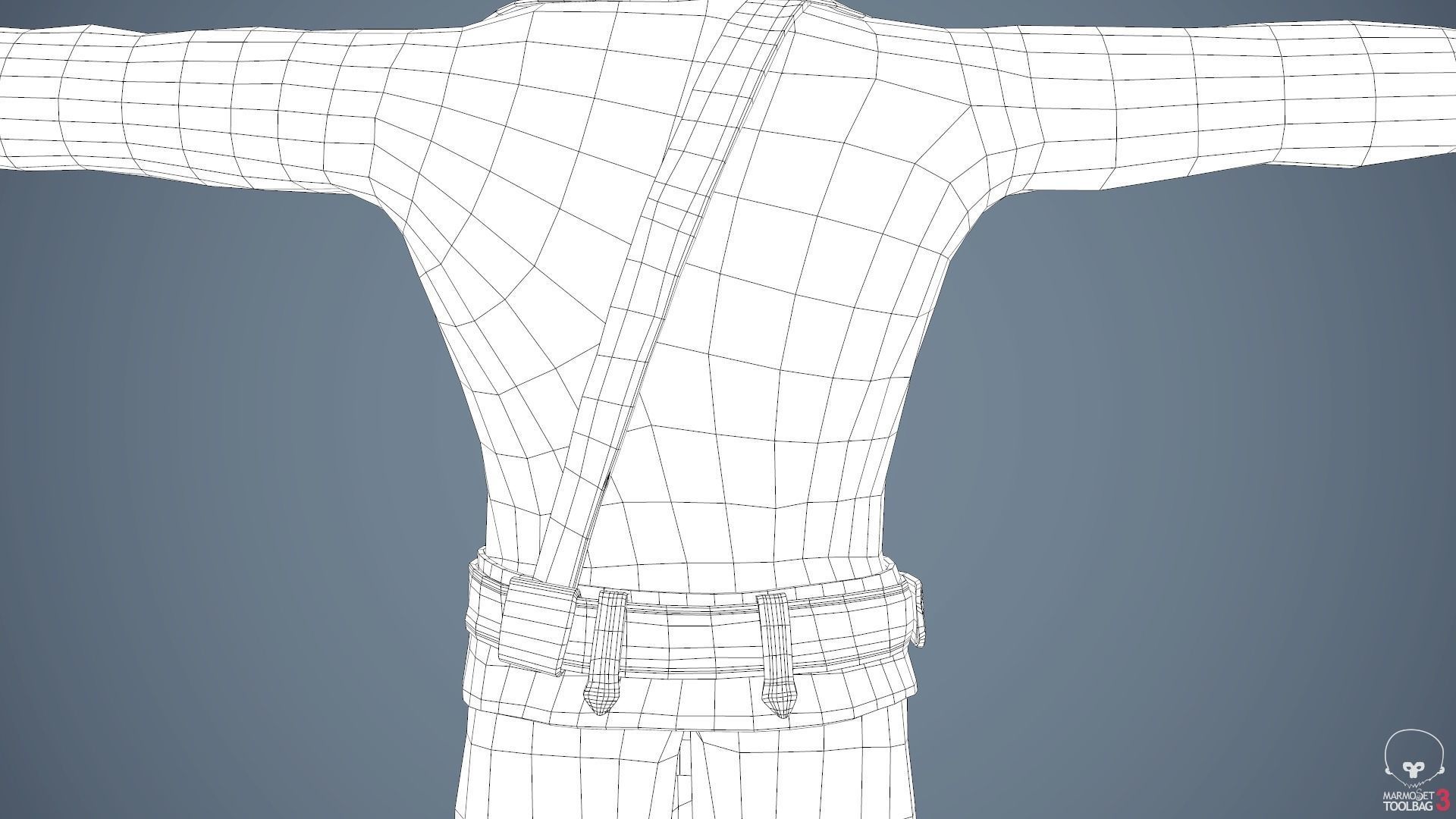 Male Post Apocalyptic Outfit Low-poly 3D model_65