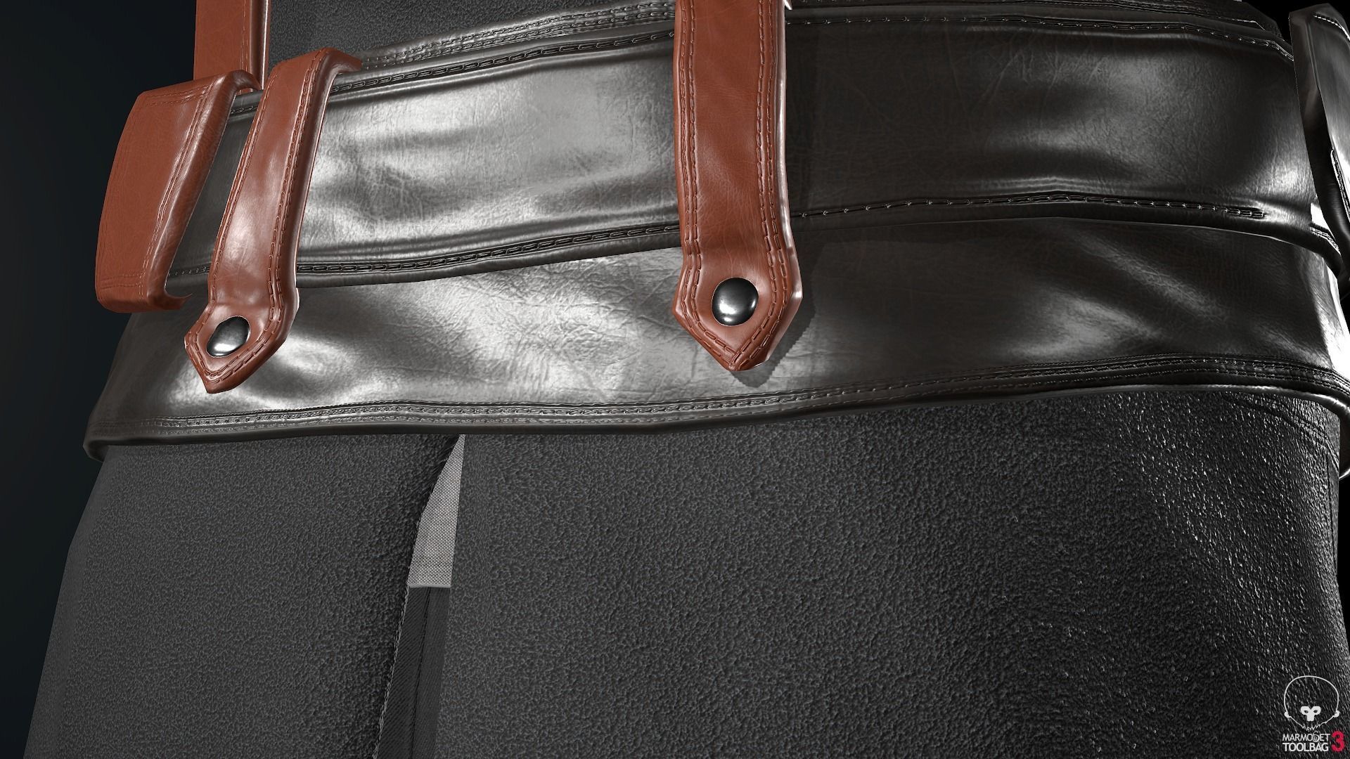 Male Post Apocalyptic Outfit Low-poly 3D model_30