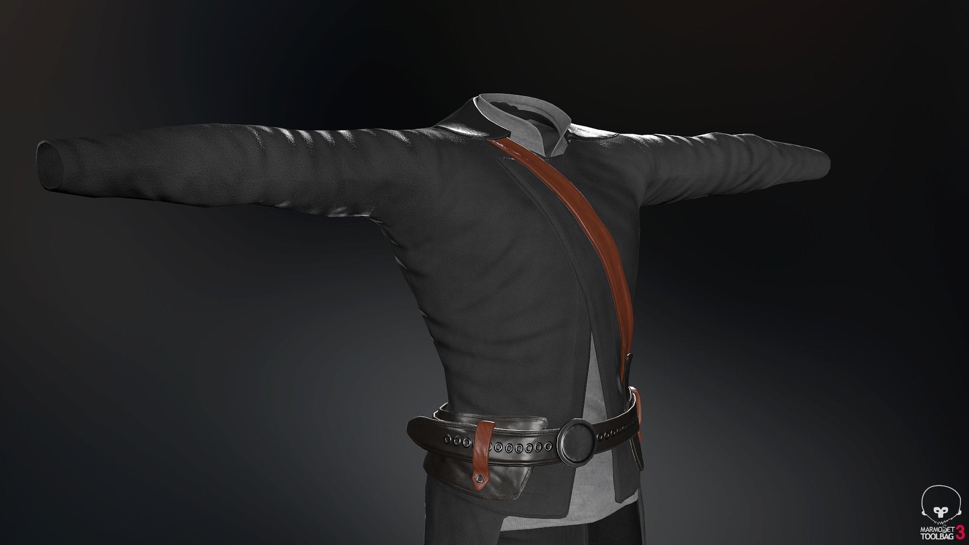 Male Post Apocalyptic Outfit Low-poly 3D model_51