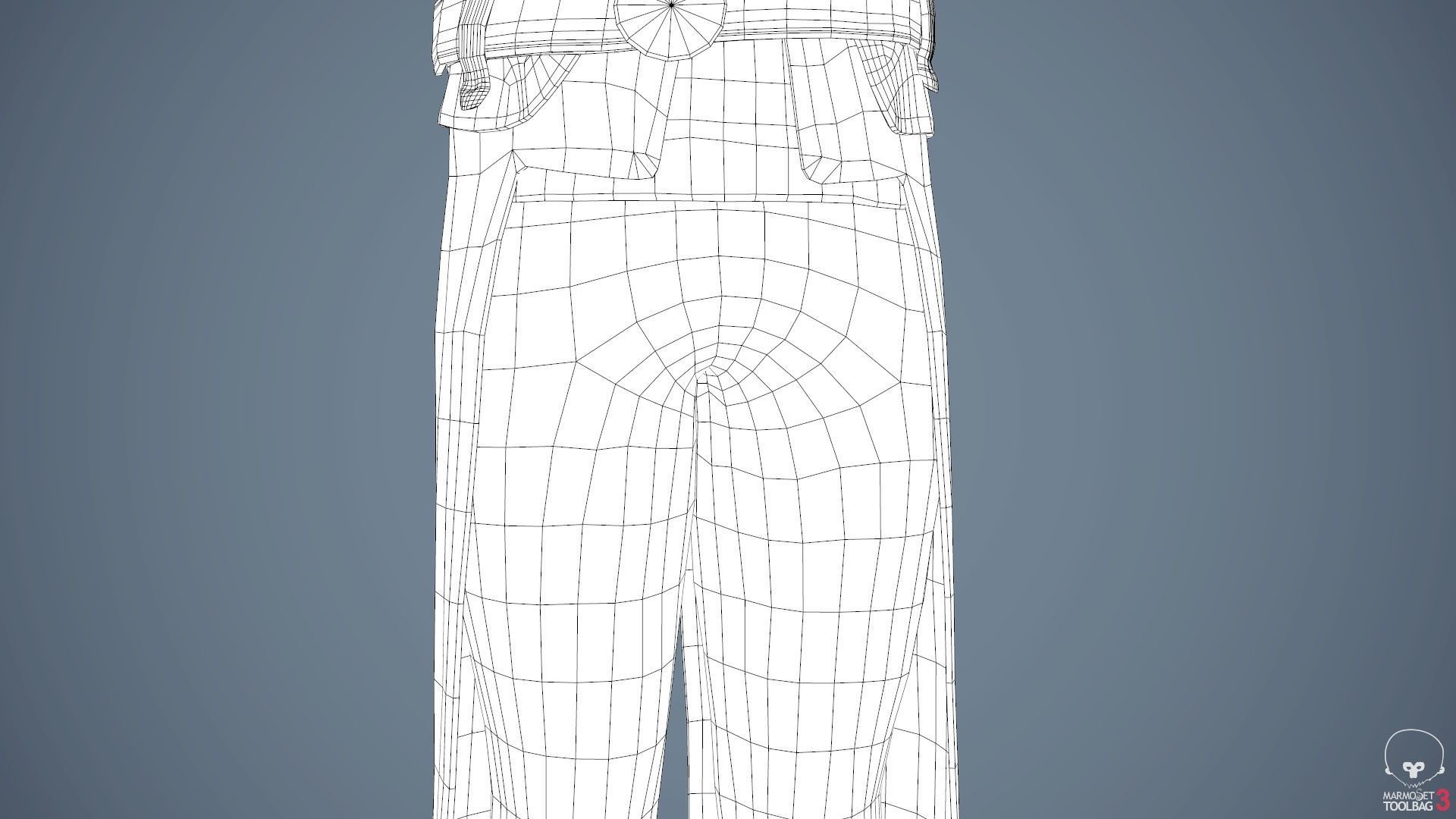 Male Post Apocalyptic Outfit Low-poly 3D model_66