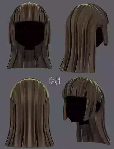 3D Hair style for girl V50