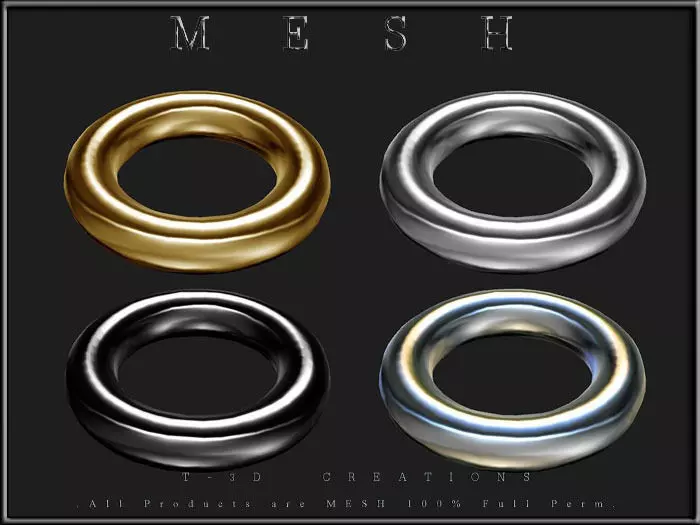 Chain No5  -  1 Ring  Low-poly 3D model_0