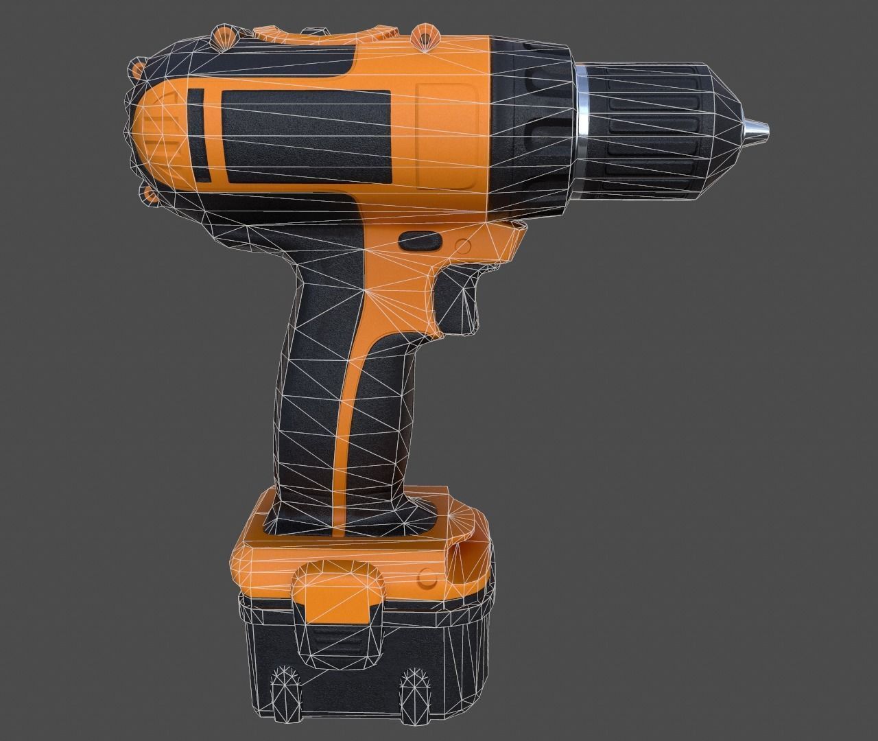 Cordless Drill - Low Poly Low-poly 3D model_2