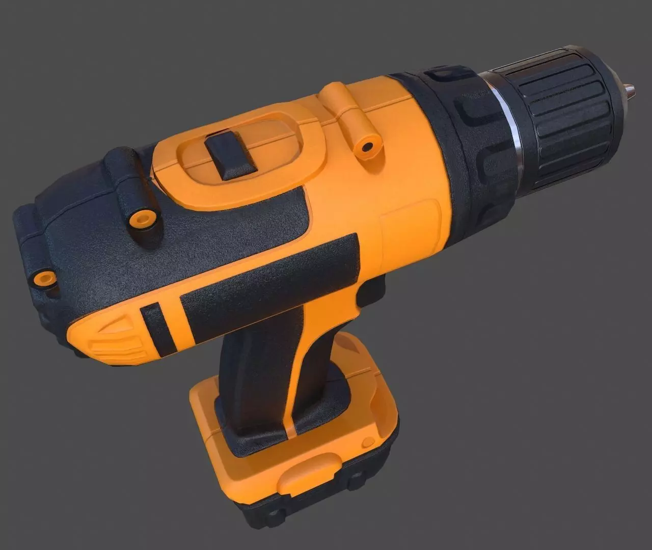 Cordless Drill - Low Poly Low-poly 3D model_0