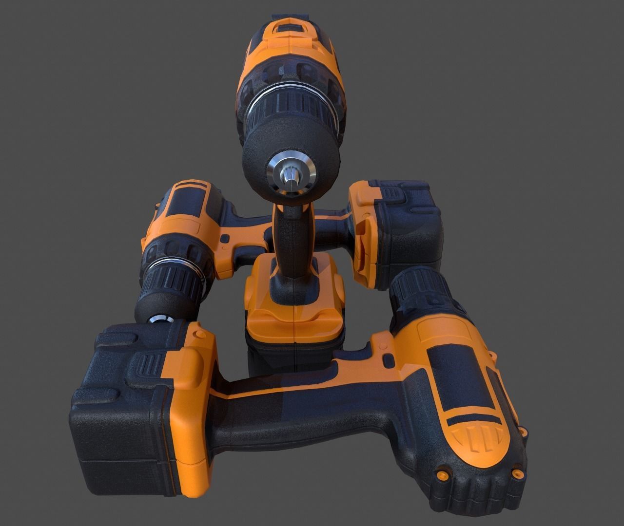 Cordless Drill - Low Poly Low-poly 3D model_6