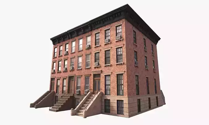 Generic Buildings New York Low-poly 3D model