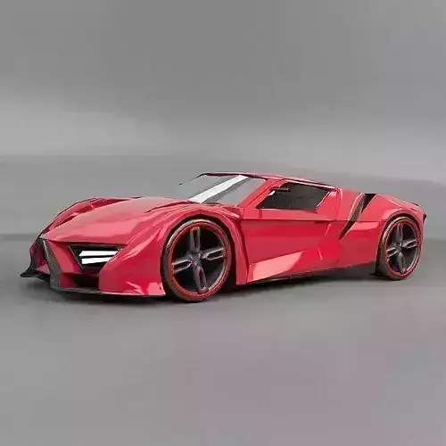 Lowpoly itonox futuristic concept car