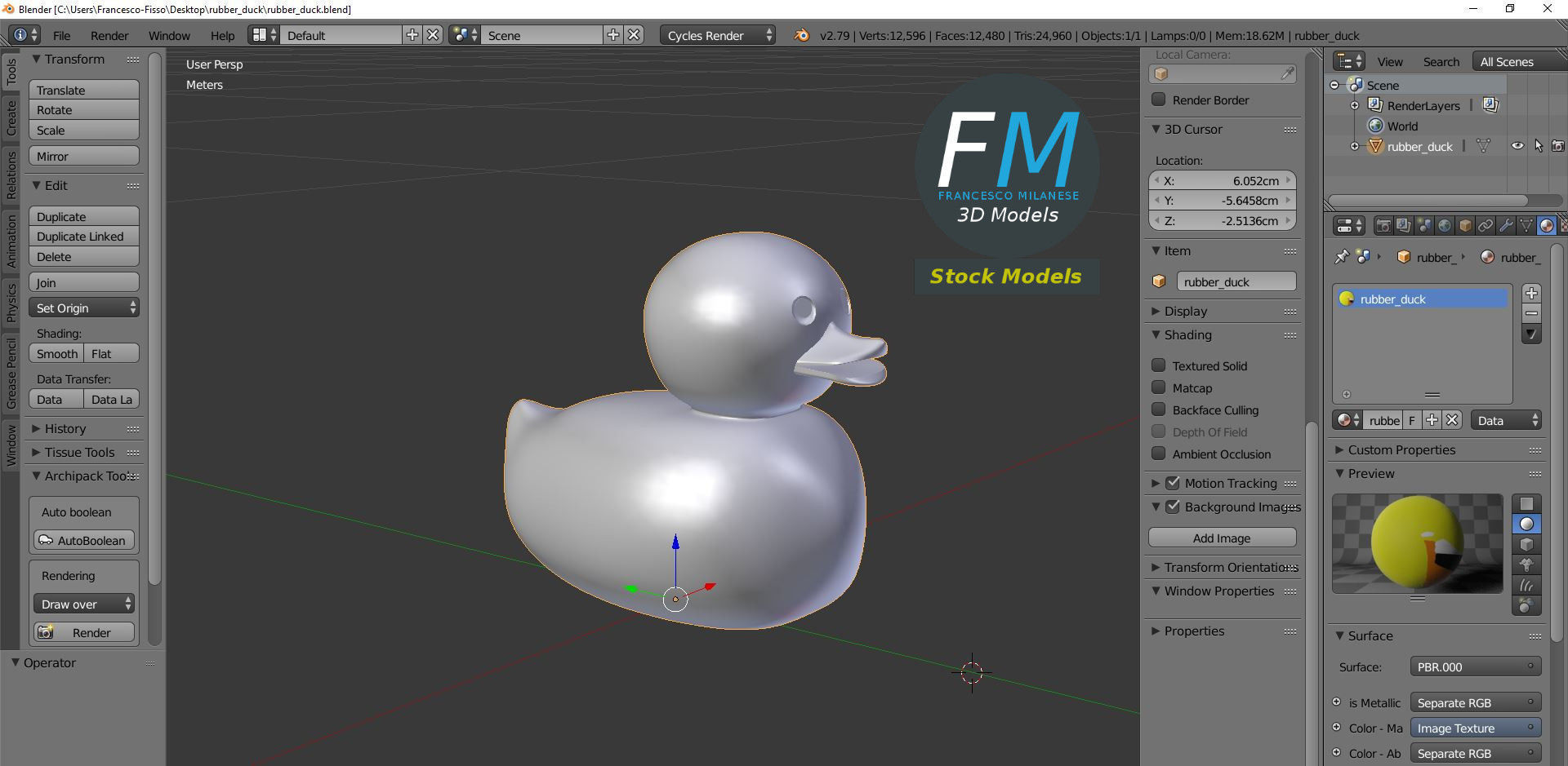 Rubber duck 3D model_9