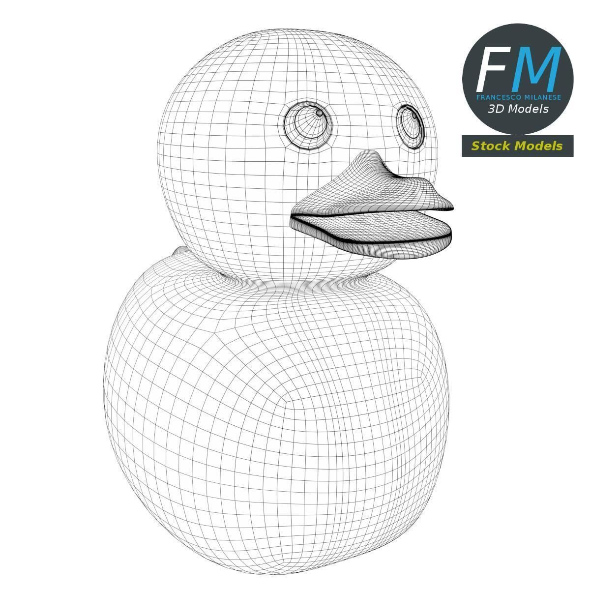 Rubber duck 3D model_7