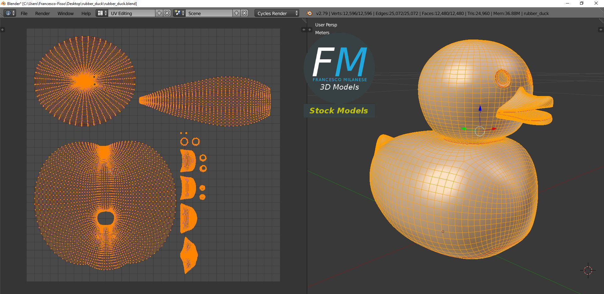 Rubber duck 3D model_10