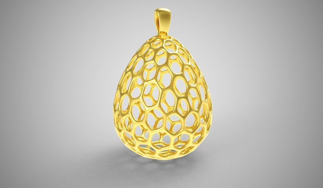 Honeycomb Egg 3D print model_1