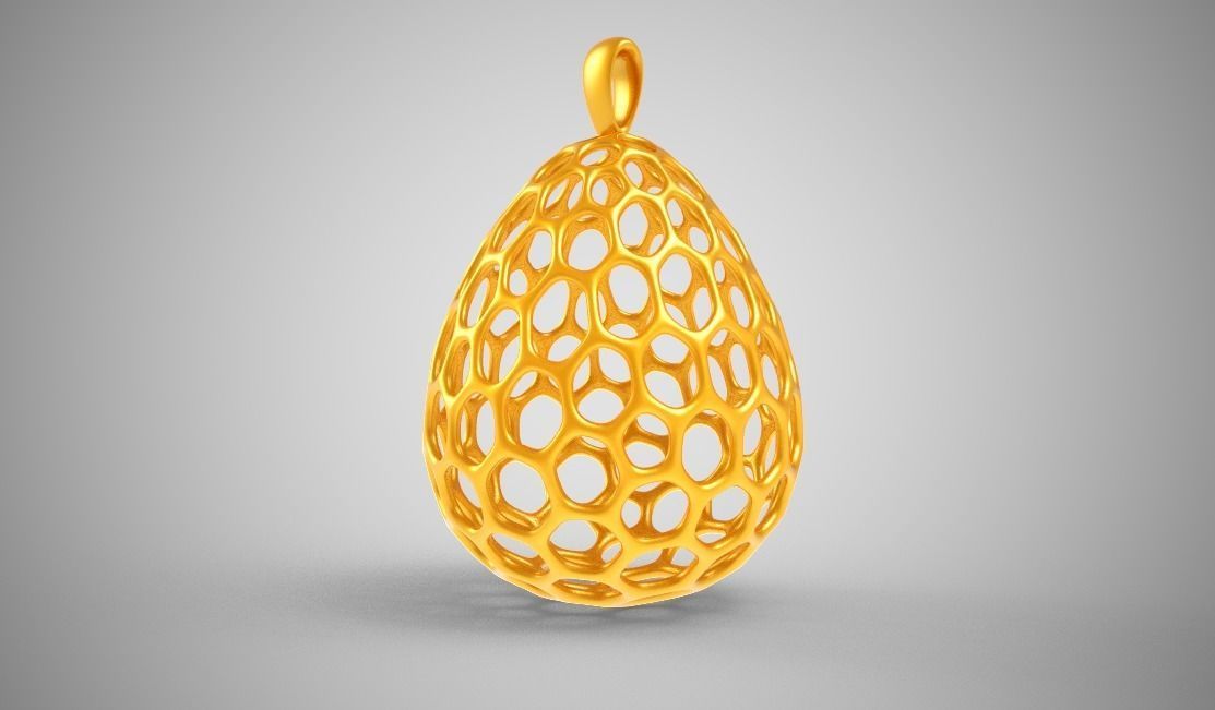 Honeycomb Egg 3D print model_4