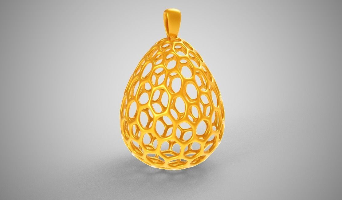Honeycomb Egg 3D print model_5