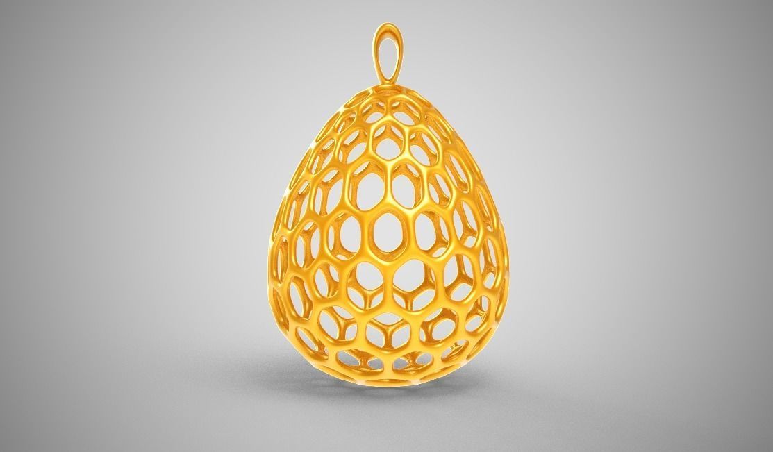 Honeycomb Egg 3D print model_3