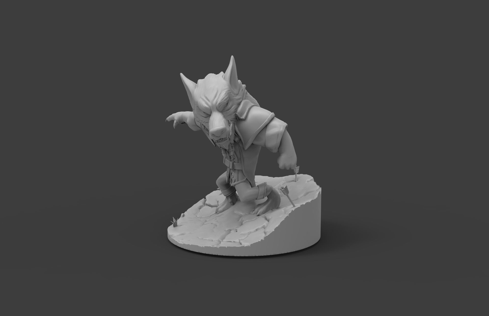 Figurine Genn Grisetête – World Of Warcraft – Impression 3D Résine – À Peindre – NEUF