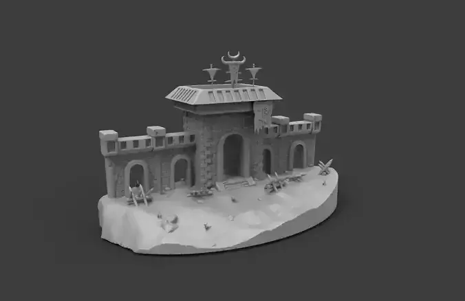 Damaged Horde Wall - Battle for Azeroth