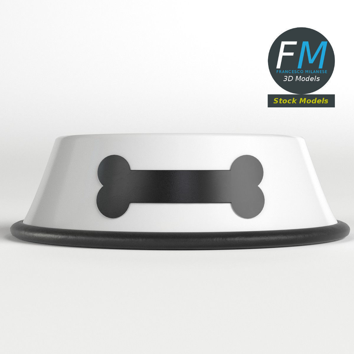 Dog bowl 1 3D model_3