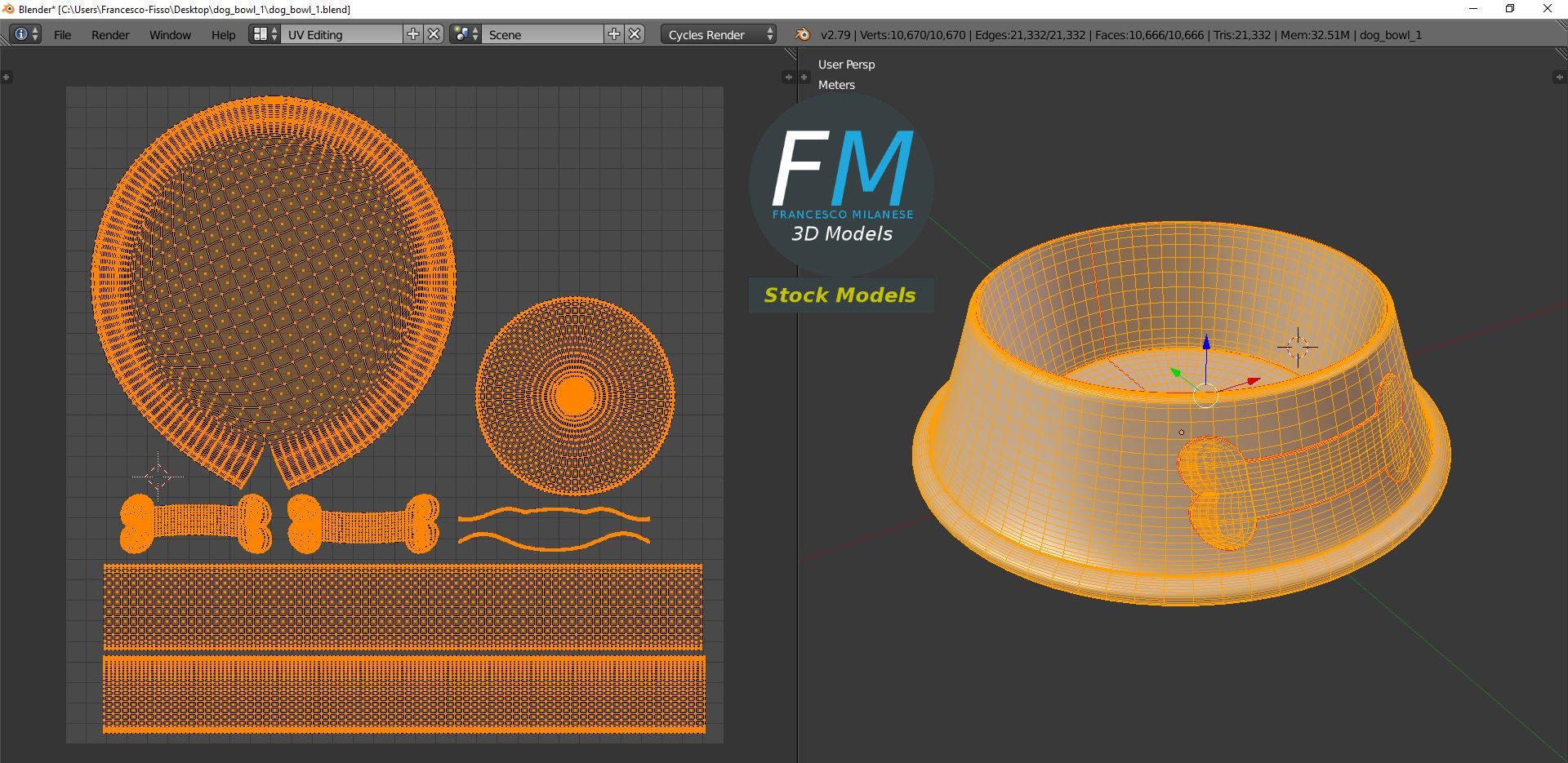 Dog bowl 1 3D model_10