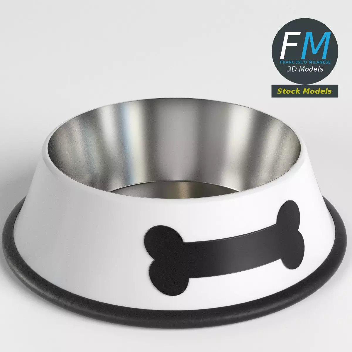 Dog bowl 1 3D model_0