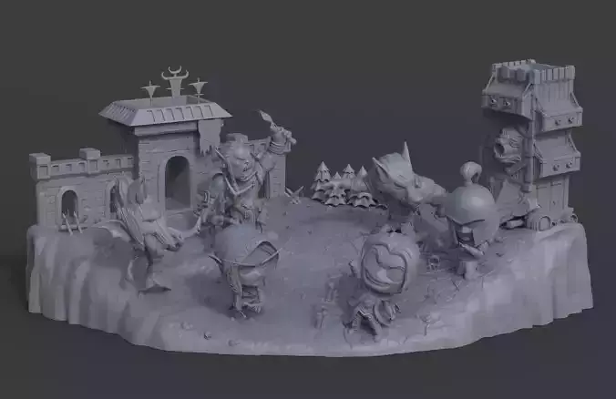 Battle for Azeroth - Chibi Diorama 3D print model