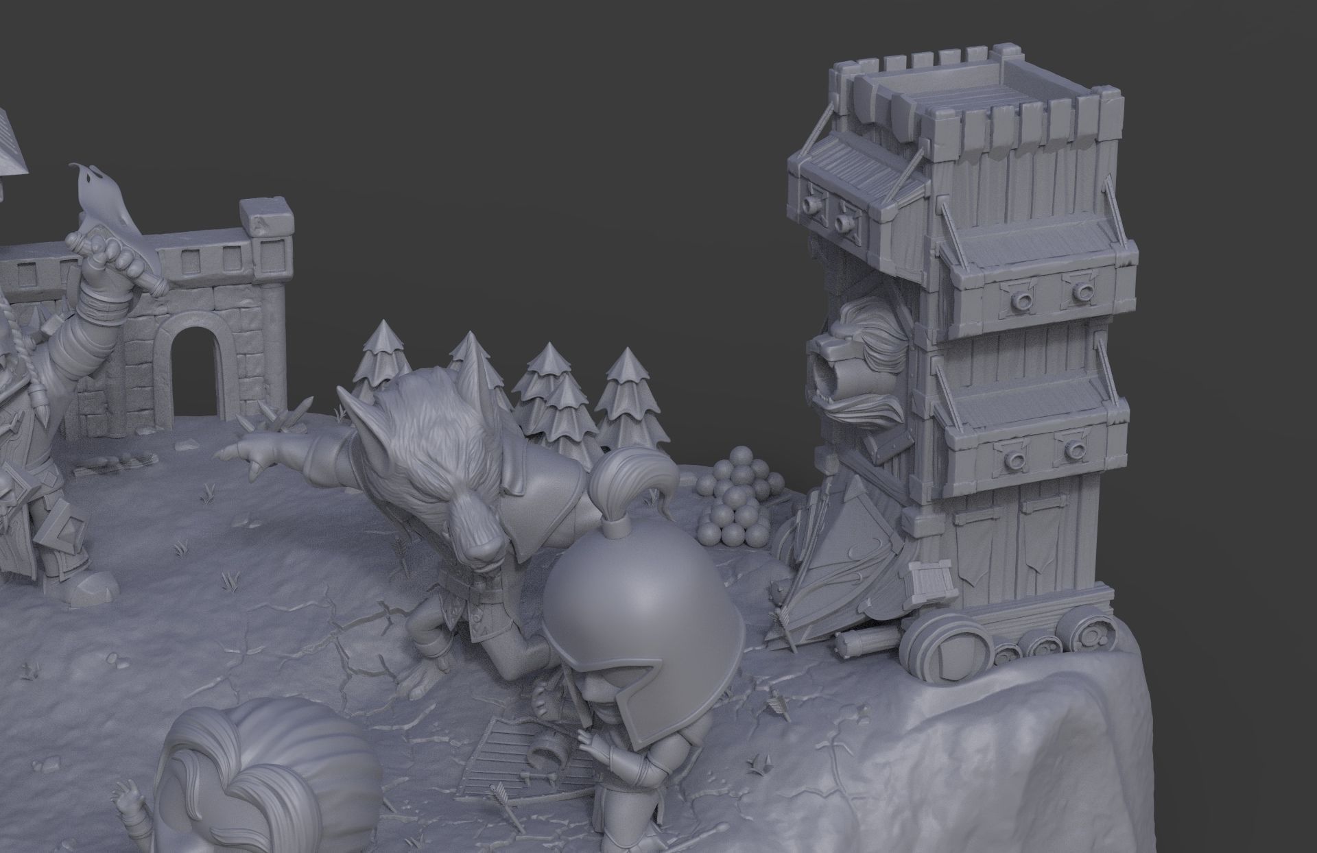 Battle for Azeroth - Chibi Diorama 3D print model_4