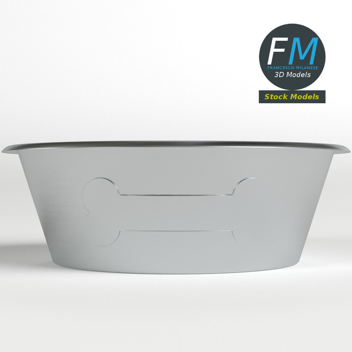 Dog bowl 2 3D model_3