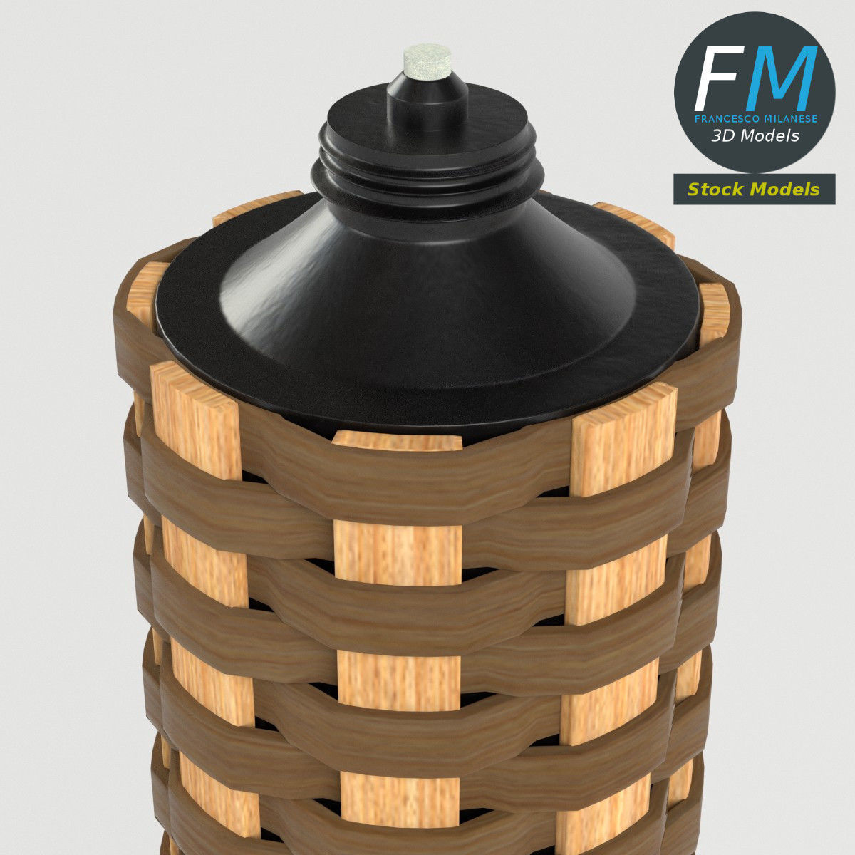 Garden Torch 2 3D model_2