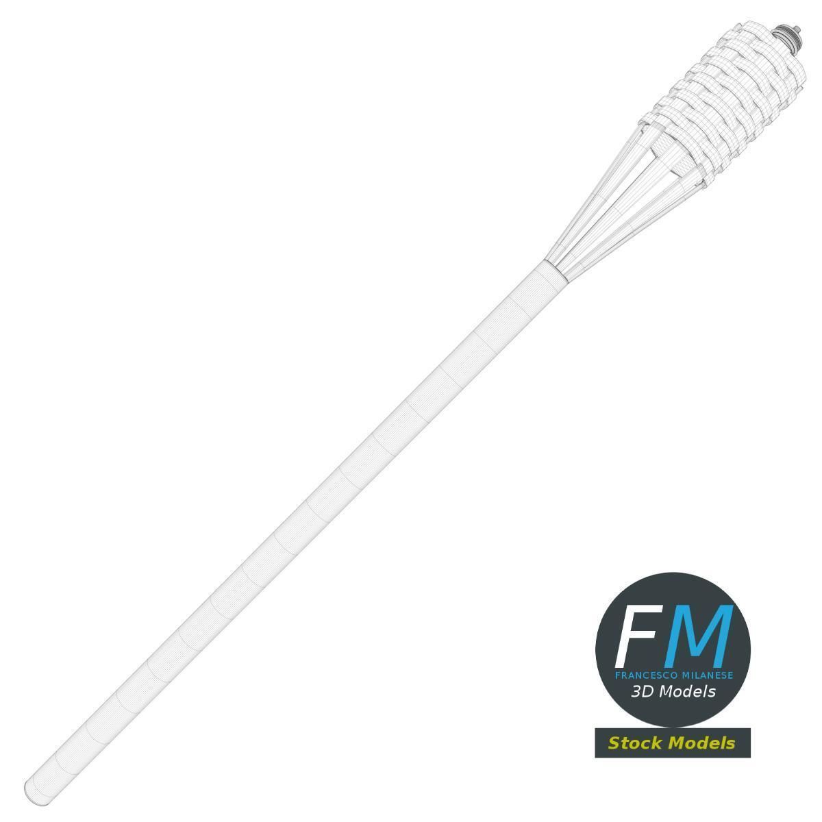 Garden Torch 2 3D model_8