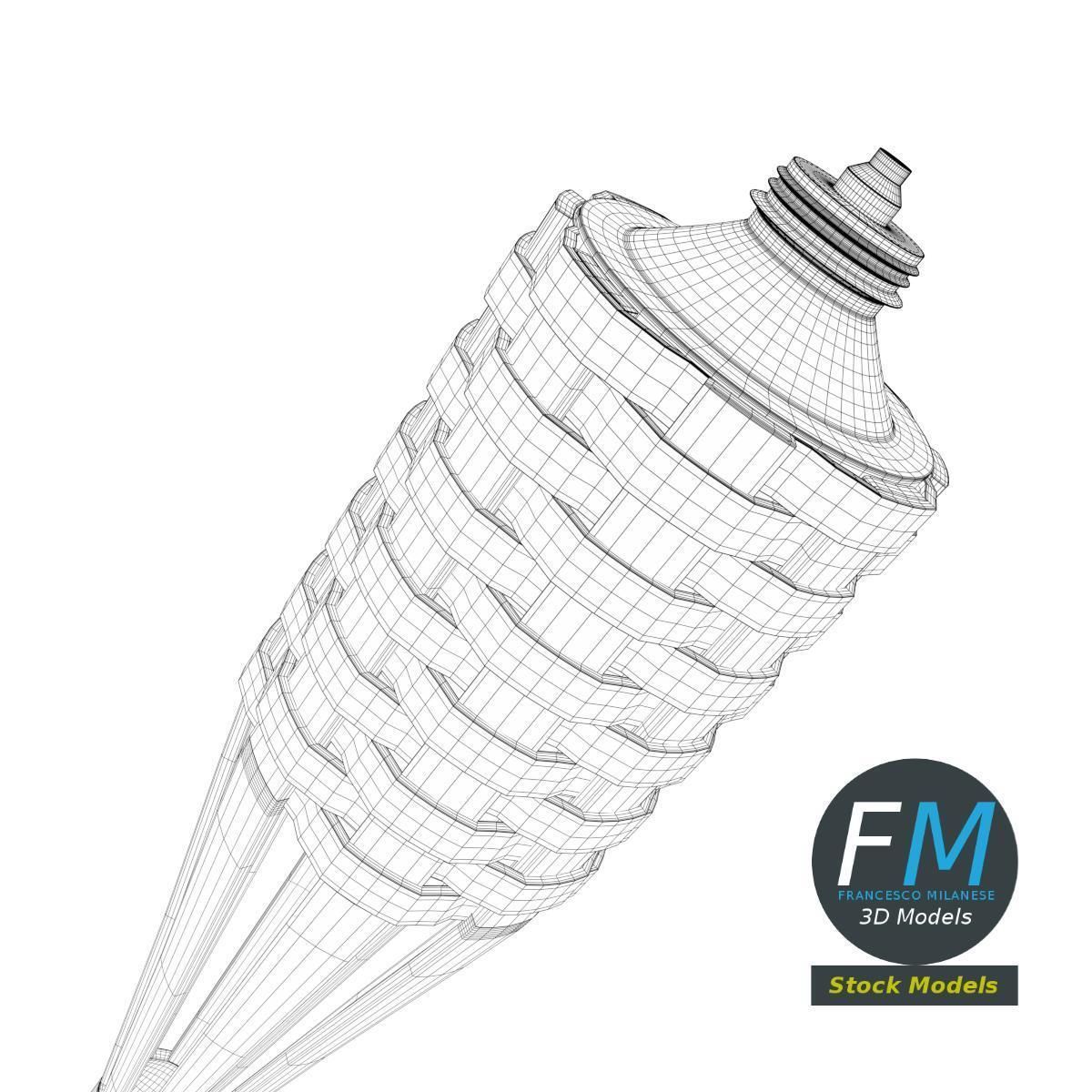 Garden Torch 2 3D model_7