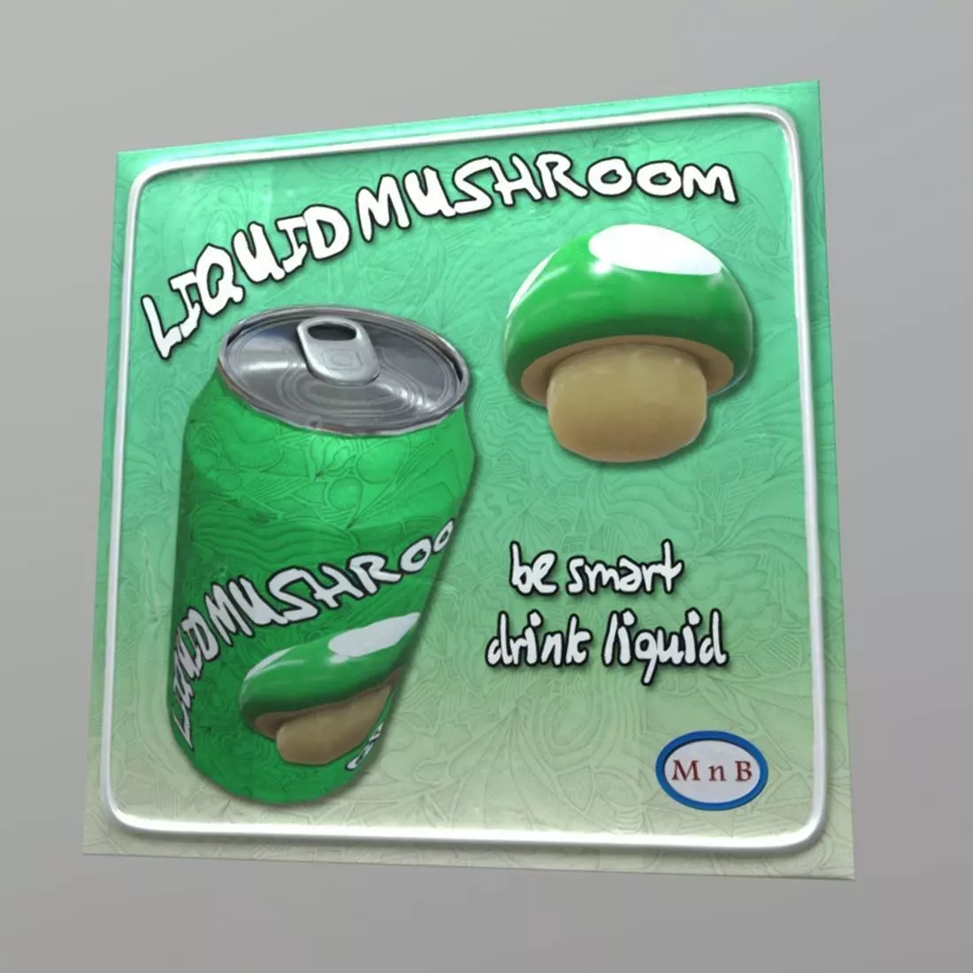 Tin Sign Low-poly 3D model_0