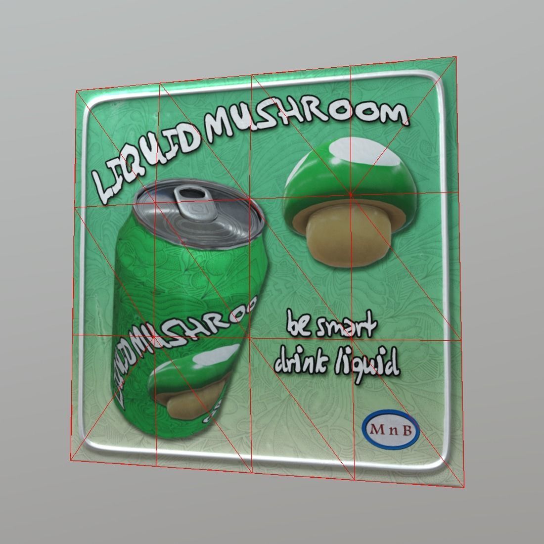 Tin Sign Low-poly 3D model_4