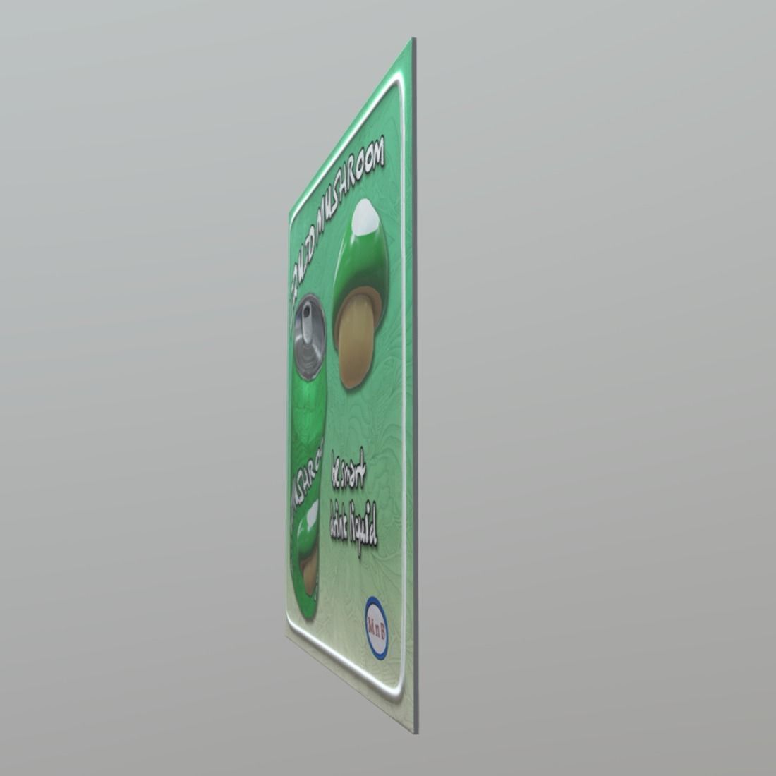 Tin Sign Low-poly 3D model_1