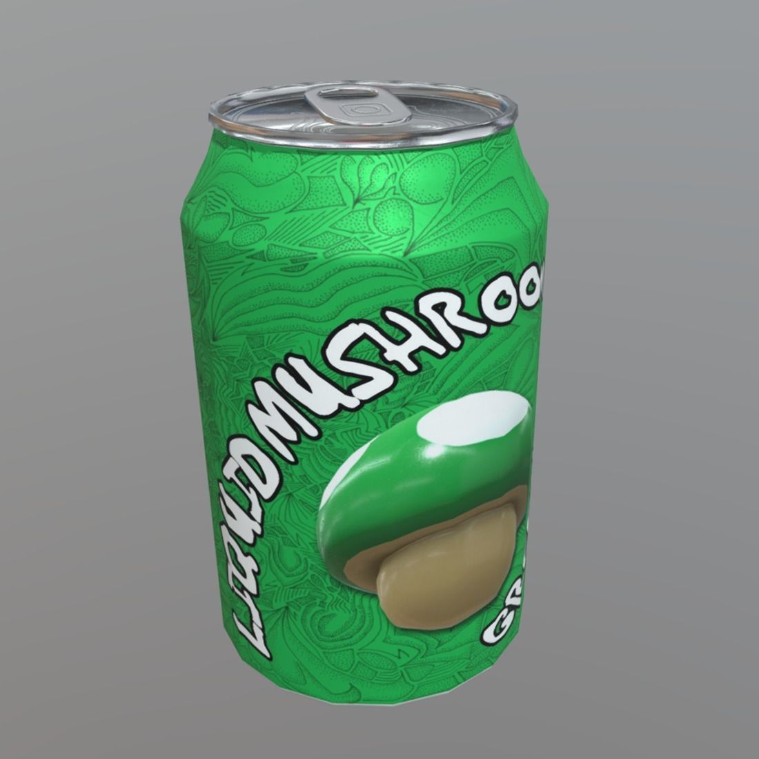 Beverage Can Pack - Liquid Mushroom 3D Model Collection_2