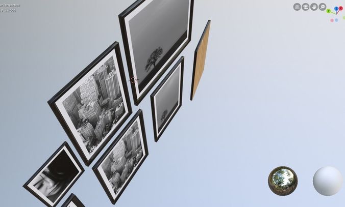 wall art architectural assets picture frames Low-poly 3D model