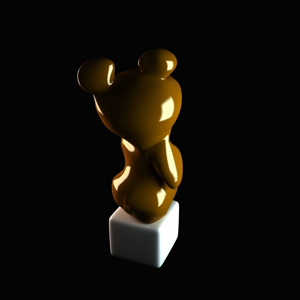 Bear Sculture Soviet Moscow Olypic Games 3D model_6