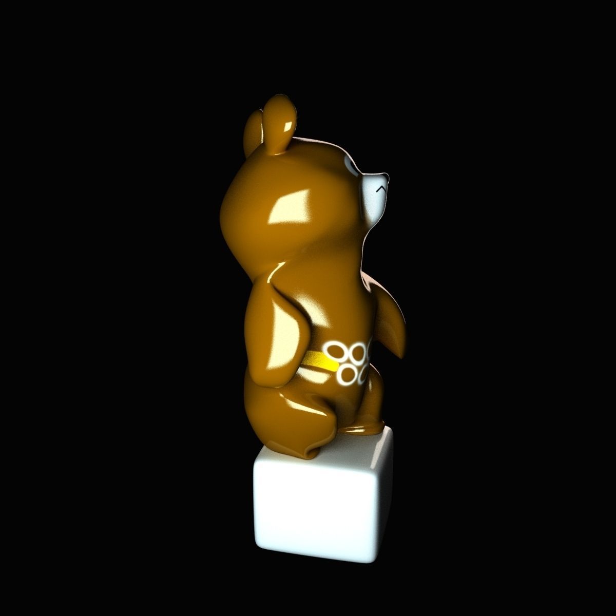 Bear Sculture Soviet Moscow Olypic Games 3D model_8