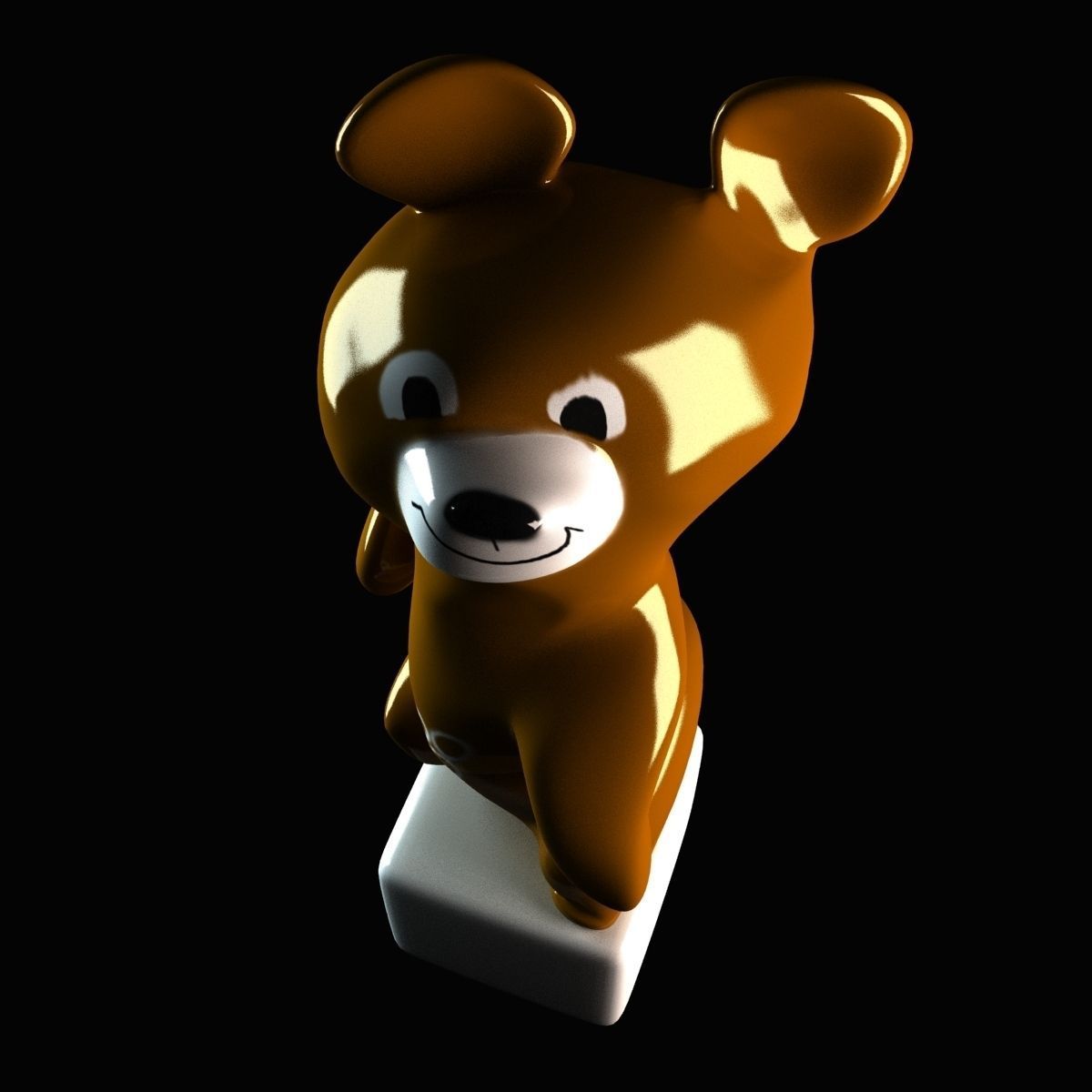 Bear Sculture Soviet Moscow Olypic Games 3D model_9