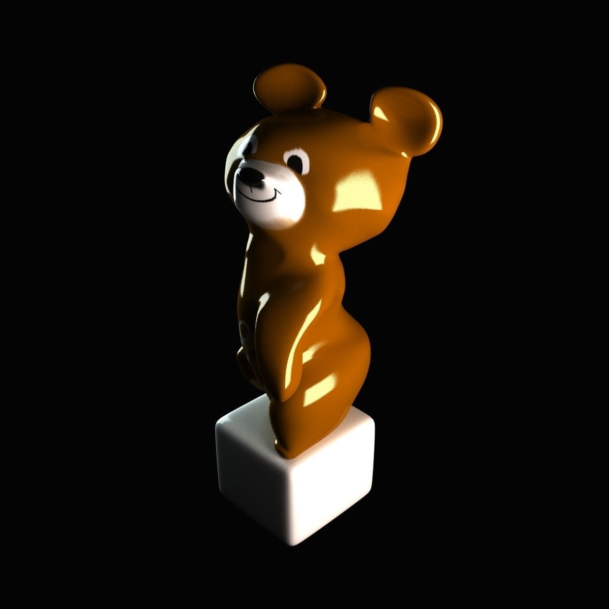 Bear Sculture Soviet Moscow Olypic Games 3D model_5