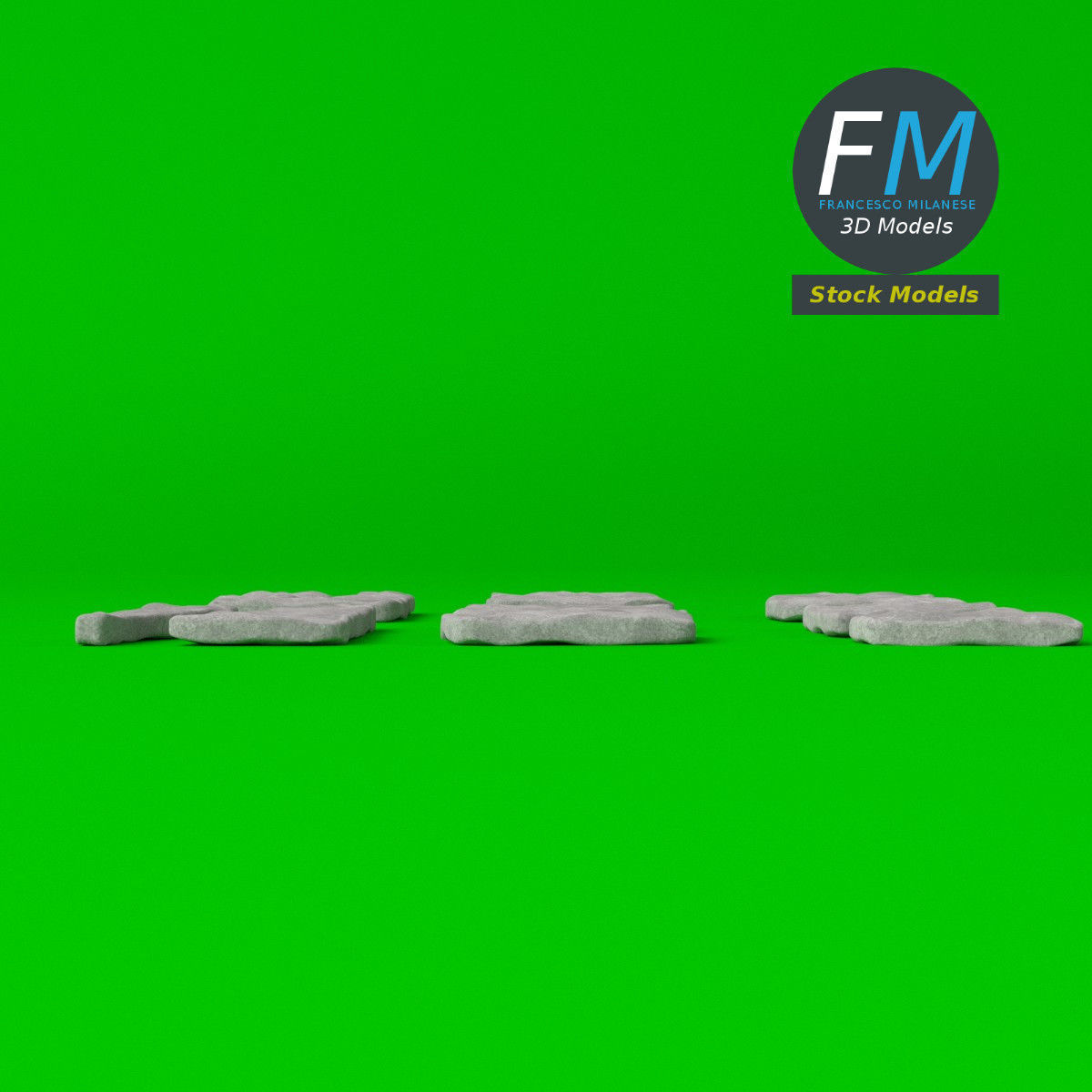 Stone Steppers set 3D model_5