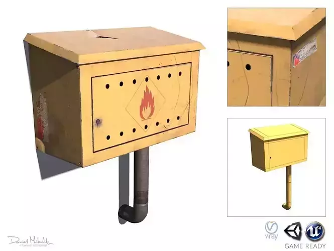 Gas Box PBR 3d Model