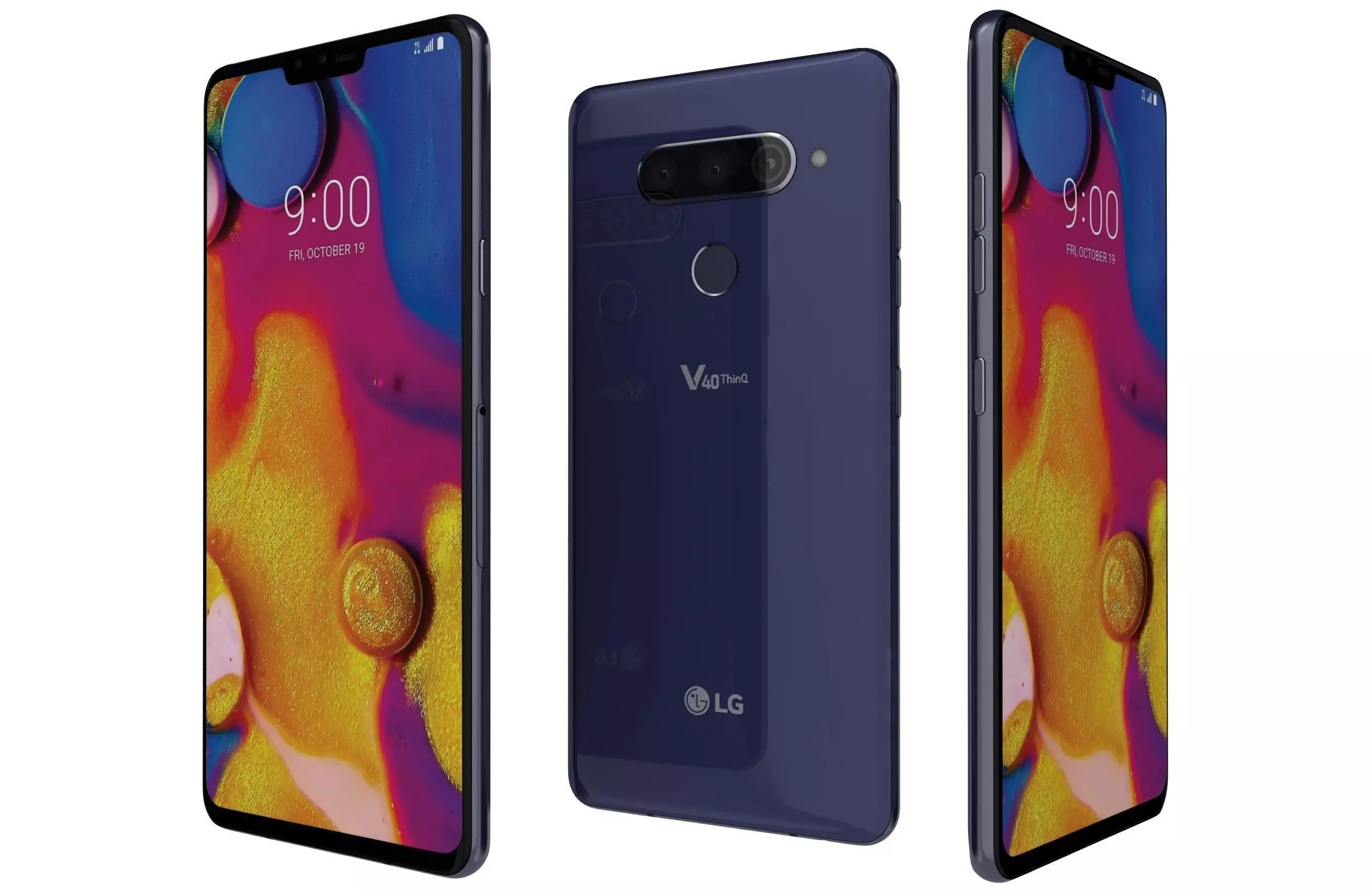 LG V40 ThinQ Moroccan Blue 3D model_0