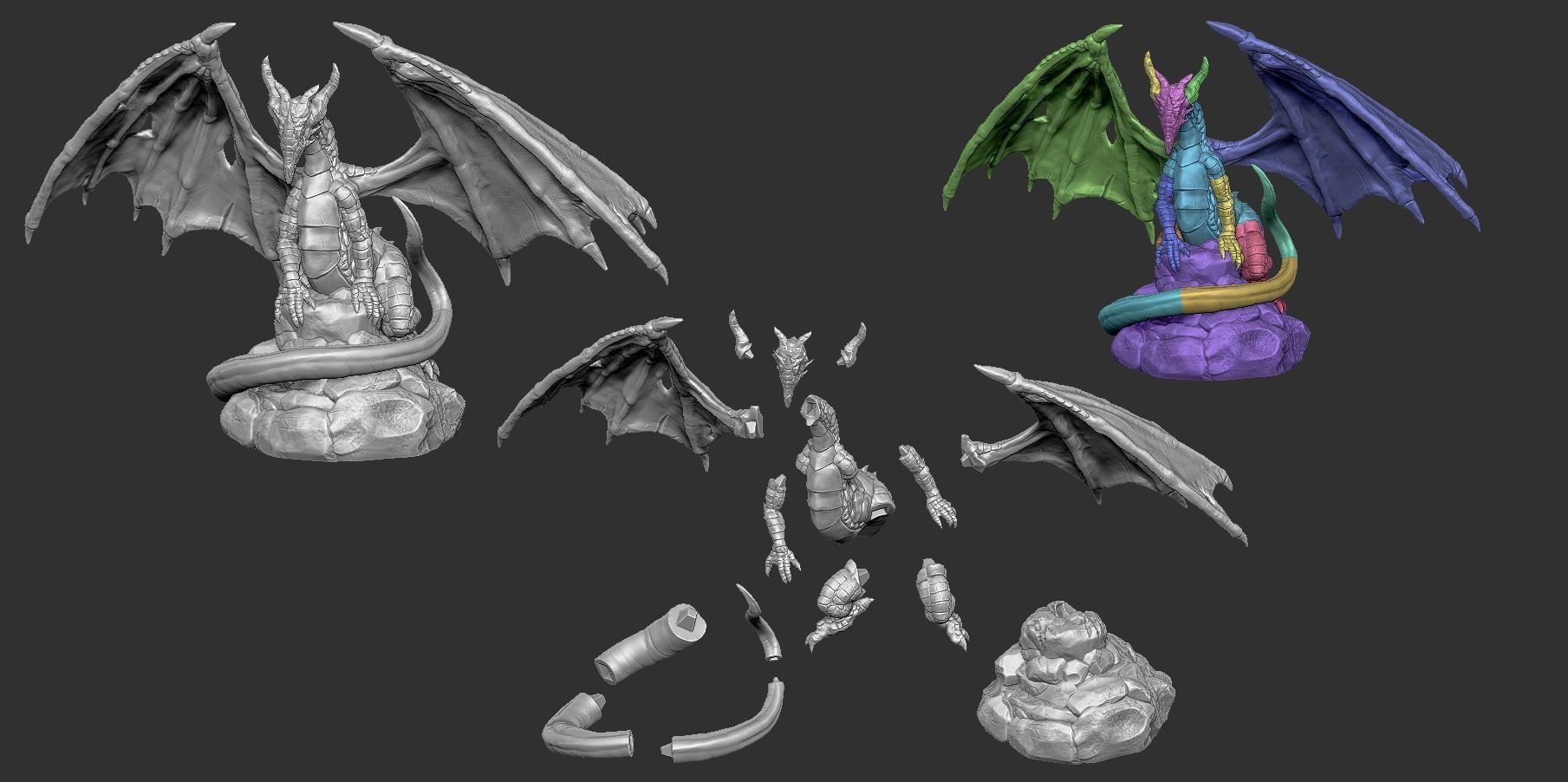 Dragon Character 3D print model_1